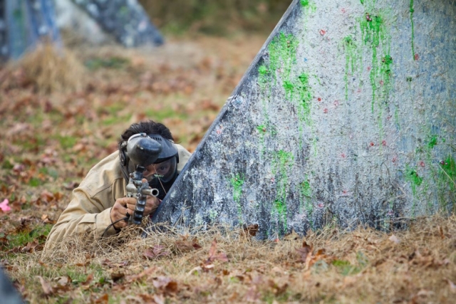 Tras los parapetos de paintball
