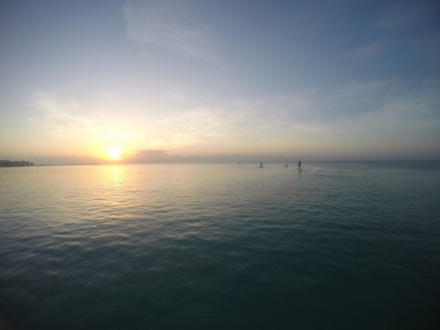 Atardecer con vista al mar