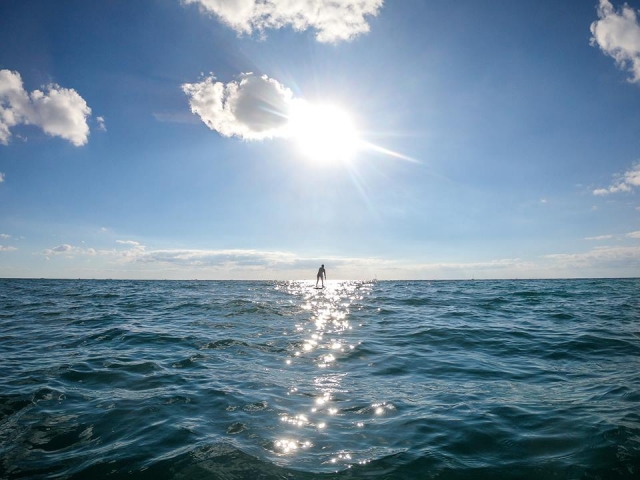 SUP en el mar Caribe