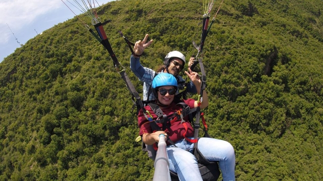 Hermosa vista desde el parapente