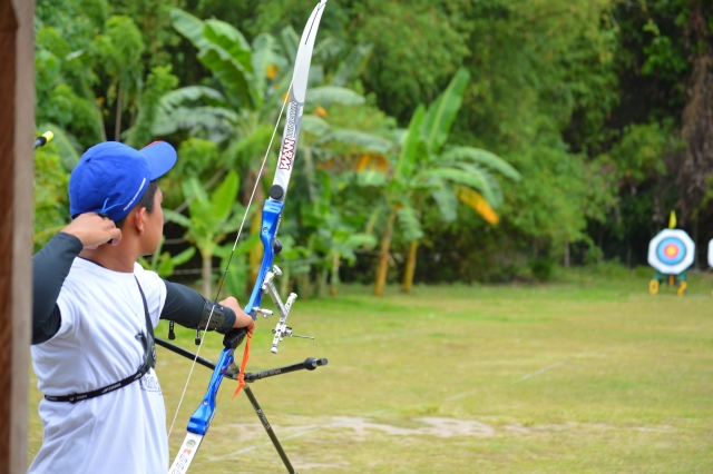 Disfrutando del tiro con arco en Ayotlán