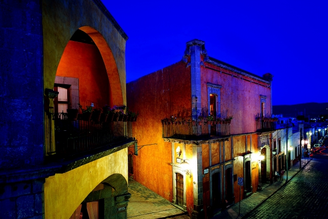 Centro de Querétaro de noche 