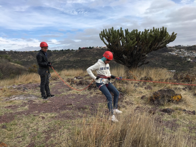 Rappel en cañada cerca de Querétaro