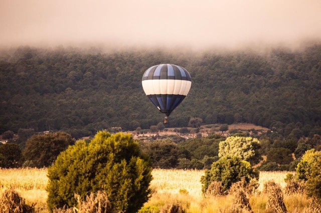 Iniciando el paseo en globo compartido