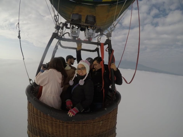 Volando en globo entre semana sobre Huamantla
