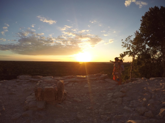 Romántico atardecer