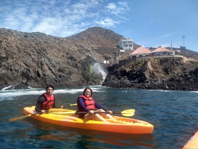 Llegando a la bufadora
