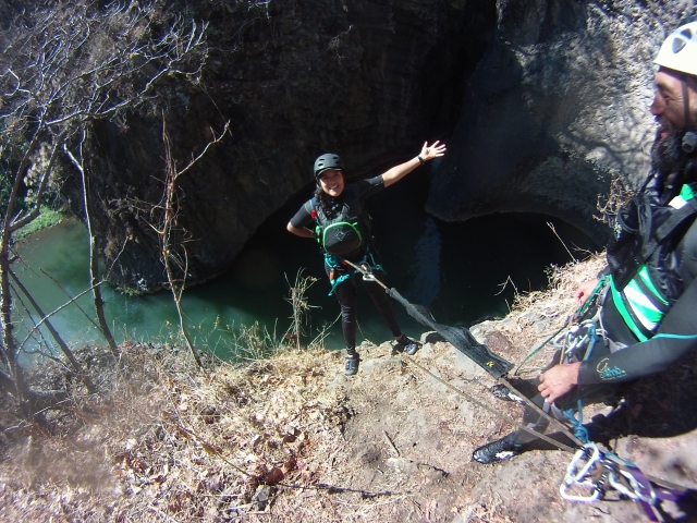 Rappel en barranco