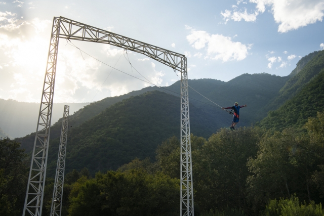 Volando en Santiago