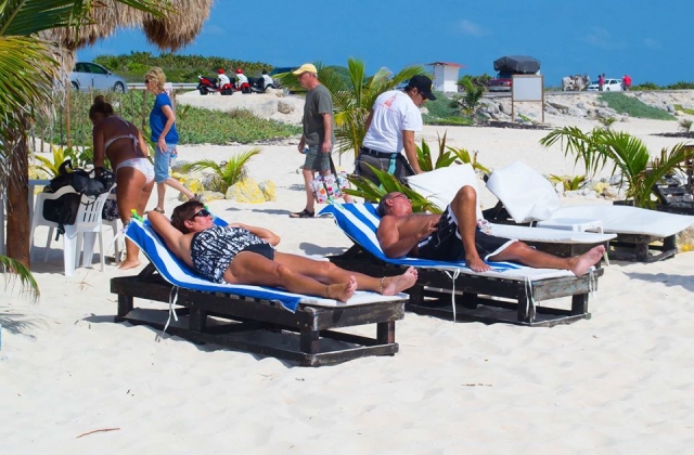 Descansando en la playa