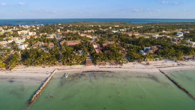 Llegando a la Isla de Holbox
