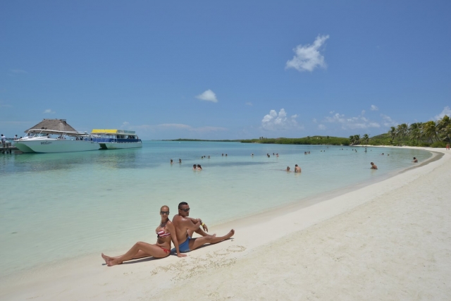 Relajándose en la isla
