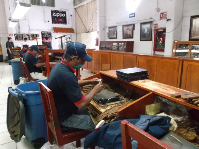 Haciendo tabaco