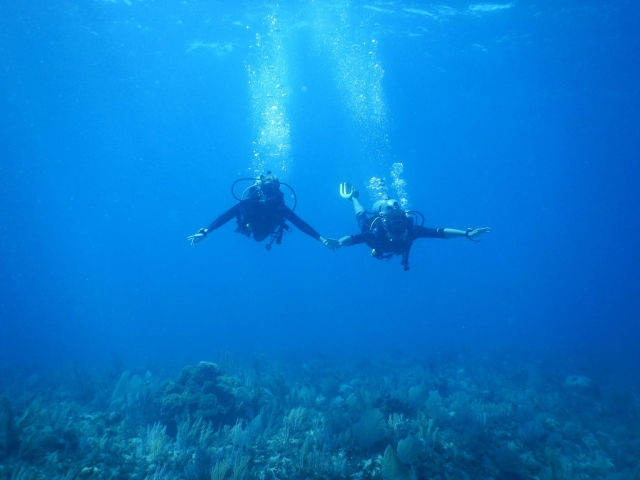 buceo en pareja