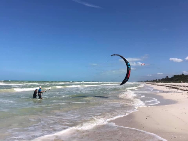 Levantando el kite