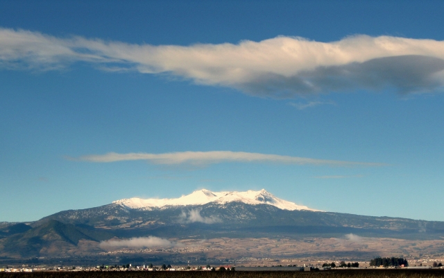Vista hacia los volcanes