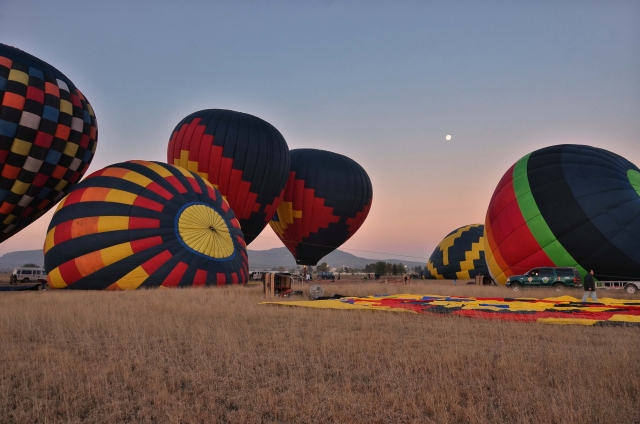 Amaneciendo en globo aerostático