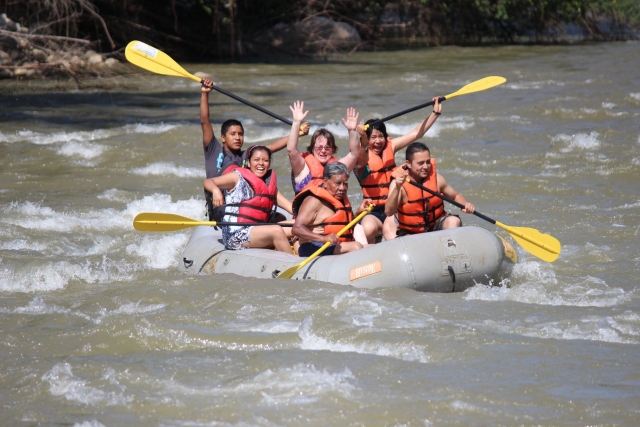 Practica rafting en uno de los ríos de Oaxaca.
