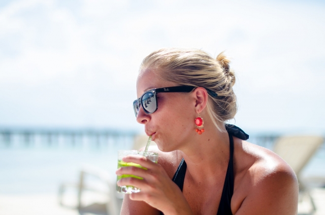 Bebidas en club de playa Isla Mujeres