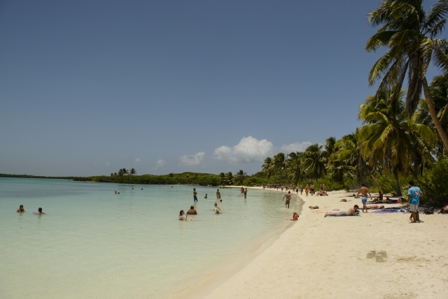 Playas en la isla