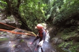 Rappel en cascada de 30 mts en Huimanguillo