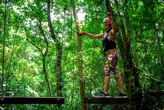 Salto de tirolina de 160 mts