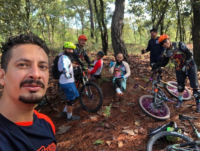 Descansando de la ruta
