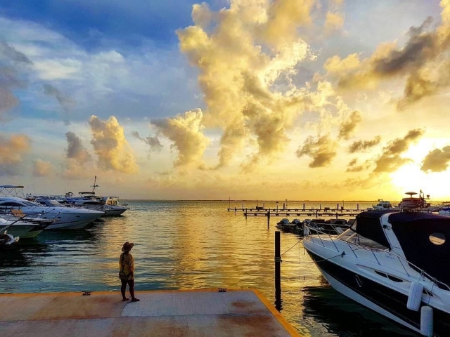 Atardecer en el muelte