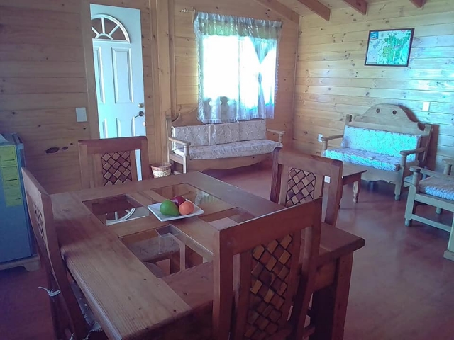 Interior de cabaña