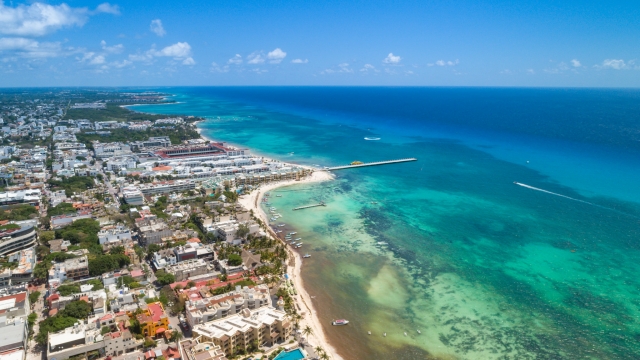 Vista hacia playa del Carmen