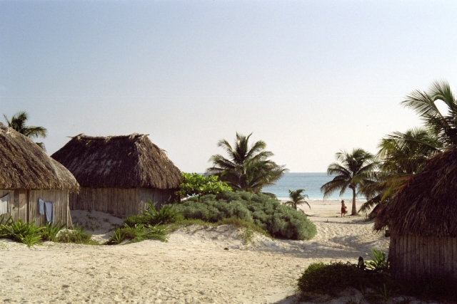 Llegando a la playa