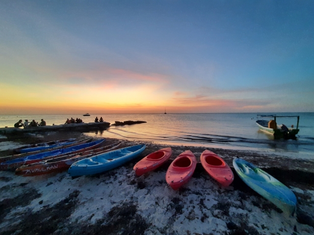 Atardeceternera en kayak