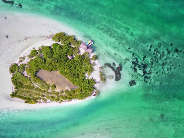 Panorámica hacia la isla