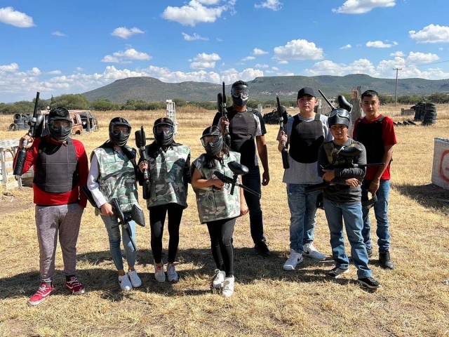 Paintball en familia