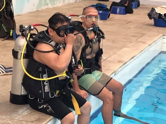 Aprendiendo a bucear