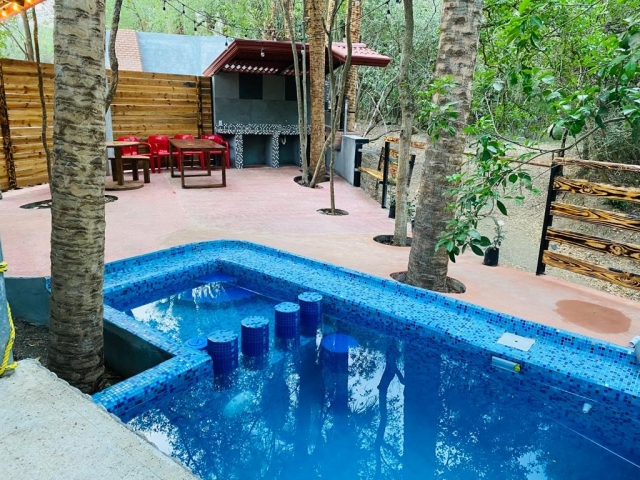 Piscina en cabaña