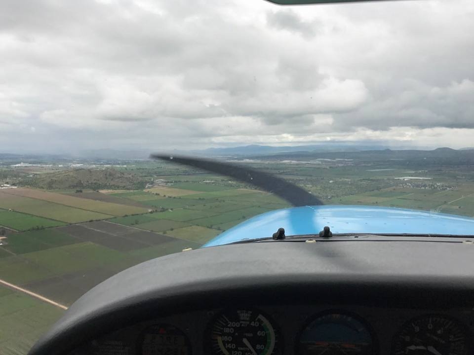 Vista panorámica desde el avión