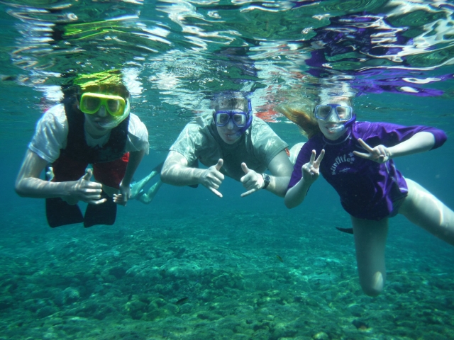Snorkel en grupo