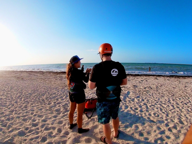 Aprendiendo a kitesurf