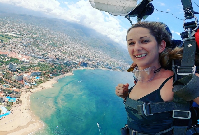 Volando sobre la playa
