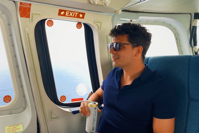 Aventura en el caribe en helicóptero