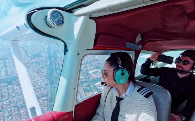 Disfrutando del vuelo en avioneta