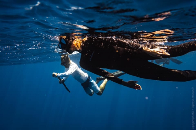 Sumergidos con snorkel 