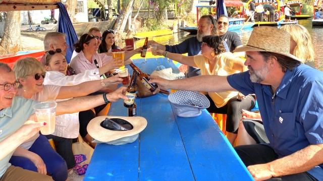 Celebración en trajinera