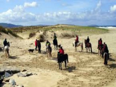 Ruta caballo por playa Baldaio, Caion o Barrañán