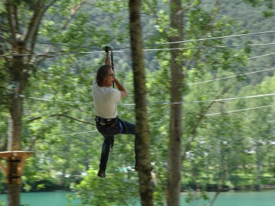 High level zip line circuit in Lleida