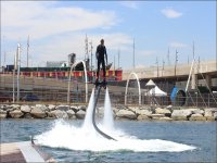  Flyboarding in the port