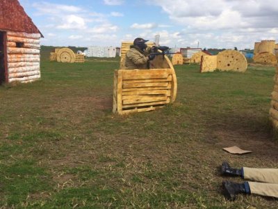 Partida de paintball en Sevilla, 100 bolas