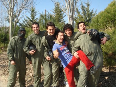 Partida de paintball en El Pardillo con 500 bolas