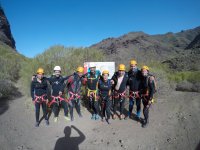 Antes de comenzar el descenso de barranco